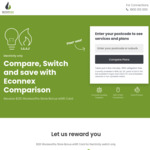 Up to $120 Bill Credit and $120 Woolworths eGift Card for Switching Energy Provider @ Econnex