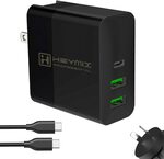 65W PD Charger USB C QC Quick Fast Charger Wall AU Plug 3-Port $19.99 Shipped (50% off) @ YESDEX Amazon