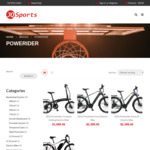 Powerider E Bikes Half Price (e.g. Folding Electric Bike $999.50) + Delivery ($0 MEL C&C) @ JQ Sports