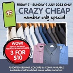 [WA] Men’s & Women's Assorted Business Shirts, 3 for $10 (Membership Required) @ Spudshed