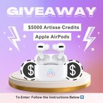 Win 1 of 5 $2000 Artisse Credits + Apple AirPods or 1 of 6 Minor Prizes from Artisse