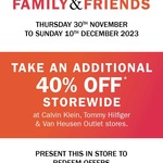 Additional 40% off Storewide @ Calvin Klein, Tommy Hilfiger & Van Heusen Outlet Stores