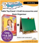 Table Top Easel with Craft Accessories & Desk Organiser $14.95 - RRP $49.95 (+ $6.95 Delivery)