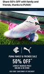 50% off Eligible Styles + $8 Delivery ($0 in-Store/ with $120 Order) @ PUMA