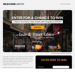 Win 2 Return Tickets to Anywhere on Singapore Airlines (Worth $9,140) from Melbourne Airport