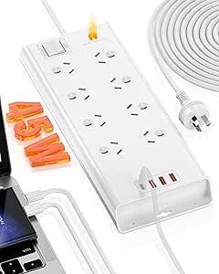 Generic 8-way Powerboard USB C Surge Protector PD 45W $19.99 + Delivery ($0 with Prime / $59 Spend) @  Srancech Amazon AU