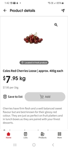 [NSW] Loose Red Cherries $7.95/kg @ Coles, Mona Vale