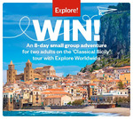 Win 8-day small group adventure for two adults on the ‘Classical Sicily’ tour with Explore Worldwide @ BetterHomes & Gardens