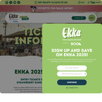 30% off All Tickets @ Ekka (Newsletter Subscription Required)