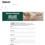 Register for a Coupon for 30% off Full-Priced Furniture & Homewares, 50% off Mattresses @ Freedom