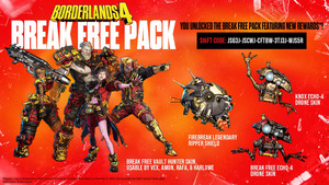 Shift Code for Borderlands 4 - Break Free Pack @ Gearbox Software
