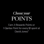Earn 1 Qantas Point Per $1 Spent @ David Jones (David Jones Rewards Membership Required)