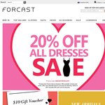 Forecast - 20% off ALL Dresses! Just in Time for Valentine's Day. Offer Ends This Week