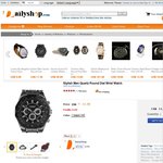 Stylish Men Quartz Round Dial Wrist Watch $7.97 Shipped
