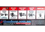 Domino's Pizzas $6.95 Value Range, $8 Chef's Best & Traditional