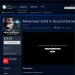 Metal Gear Solid V: Ground Zeroes (PS3) $24.95 on AU PSN