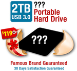 Secret Famous Brand 2TB USB 3.0 Portable Drive $119 Free Shipping