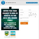 Win 2 Tickets to The NRL Grand Final or 1 of 4 $100 Home Hardware Gift Cards from TV Winners