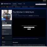 The Witcher 3 @ PlayStation Network $49.98 50% off