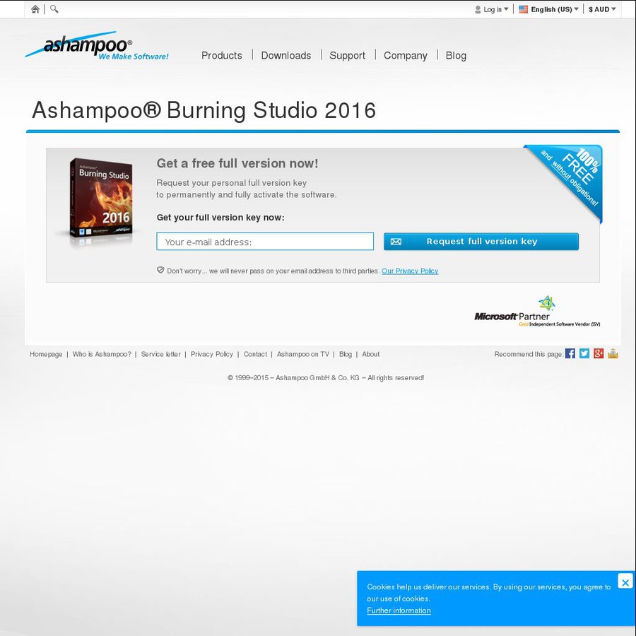 ashampoo burning studio 2015 free full version key