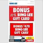 10% off + 10% Bing Lee Gift Card + a Tap King Twin Pack with Selected TV Purchase @ Bing Lee