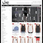 50% off All Sale Stock: Men's from $5, Women's from $1 @ Live Clothing. Online Or In Store