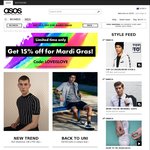 15% off at ASOS Full Priced Items