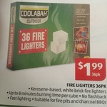 36 Pack Fire Lighters $1.99 @ ALDI