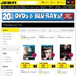 JB Hi-Fi 20% off DVD Stacked with Buy 2 Get The 3rd Free TV Shows