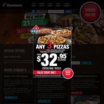 Domino's Pizza 40% off Delivered or Pick up (Excludes Value and Extra Value Range)
