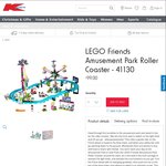 LEGO Friends Roller Coaster Amusement Park $99 33% off+ Other LEGO Deals @ Kmart