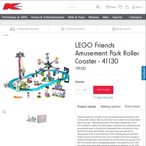 lego roller coaster kmart