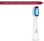 Genuine Oral B Pulsonic Toothbrush Heads 20 Pack $25 = $1.25 Each (or $23 with Code) Delivered @ Groupon