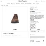 Hush Puppies 'Nathan' (Black/Brown Sz9/10) $110.05 Delivered (Was $169.95) @ Hush Puppies