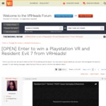 Win a PlayStation® VR Worth $549.95 & Resident Evil 7: Biohazard from VRHeads