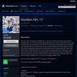 [PS4] EA Sports PSN Sale: Madden NFL 17 $13.95, NHL 17 $13.95, FIFA 17 $24.95