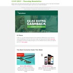 £2.50 (~AU$4) Cashback on £10 Spend (~ AU$17) @ TopCashBack UK