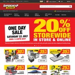 20% off Storewide (Instore and Online) @ Supercheap Auto - Saturday 22nd July
