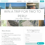 Win a Trip to Peru for 2 Worth $4,550 from Causebox™