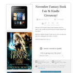 Win a Kindle HD from The November Fantasy Book Fair Authors