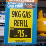 9kg Gas Refill - $15 @ Anaconda (Membership Required, Free to Join)