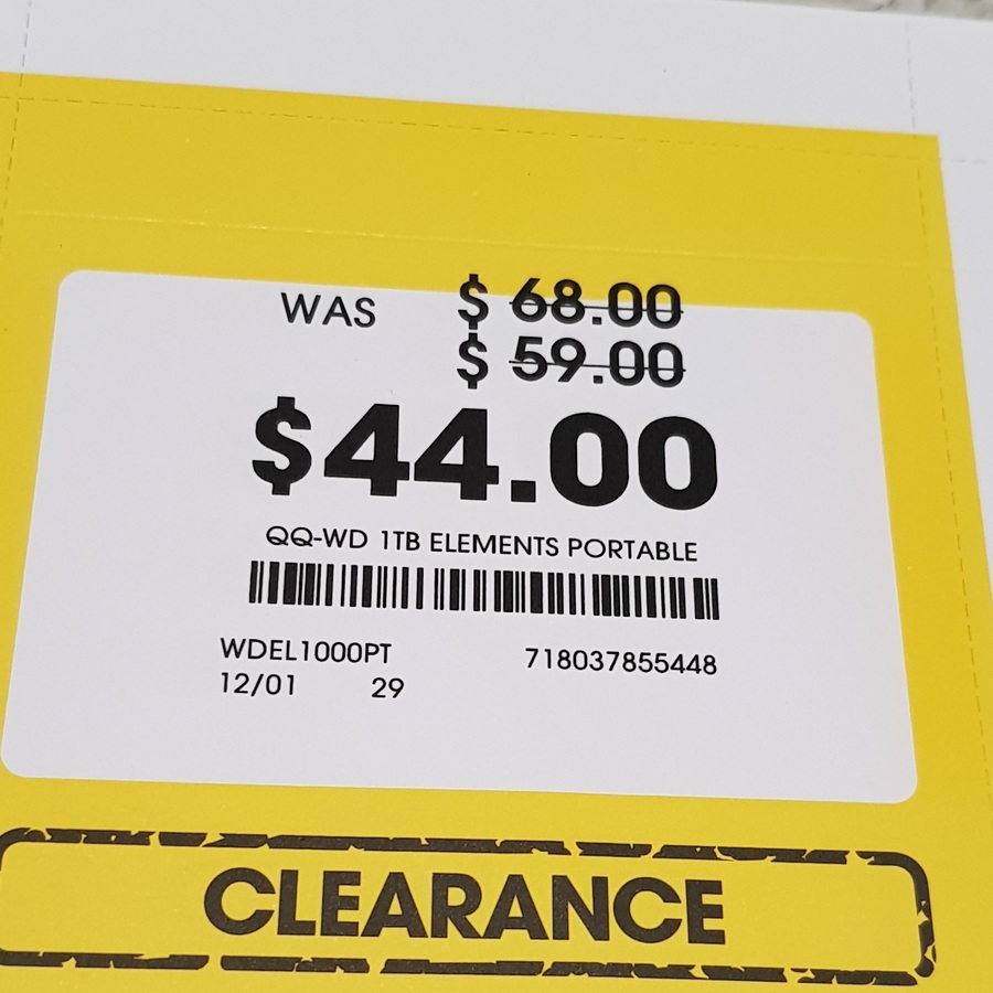 Wd 1tb Elements Portable Hdd Clearance Item 44 Officeworks