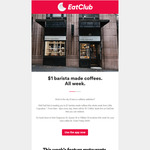 [VIC] $1 Coffee (Normally $3.80), 8AM-4PM This Week @ Little Cupcakes via EatClub App (3 Melbourne CBD Locations)