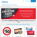 Win 1 of 2,500 Virgin Return Domestic Flights for 2 Worth $300 from Flybuys [Flybuys Members]