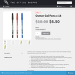 Osmer Gel Pens x 18 (Black, Blue & Red, or Mixed) - $6.50 + Free Delivery - The Office Shoppe