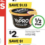 1/2 Price YoPro Yoghurt Pots $1.12 @ Woolworths
