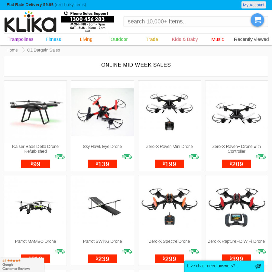 Kaiser baas on sale delta drone