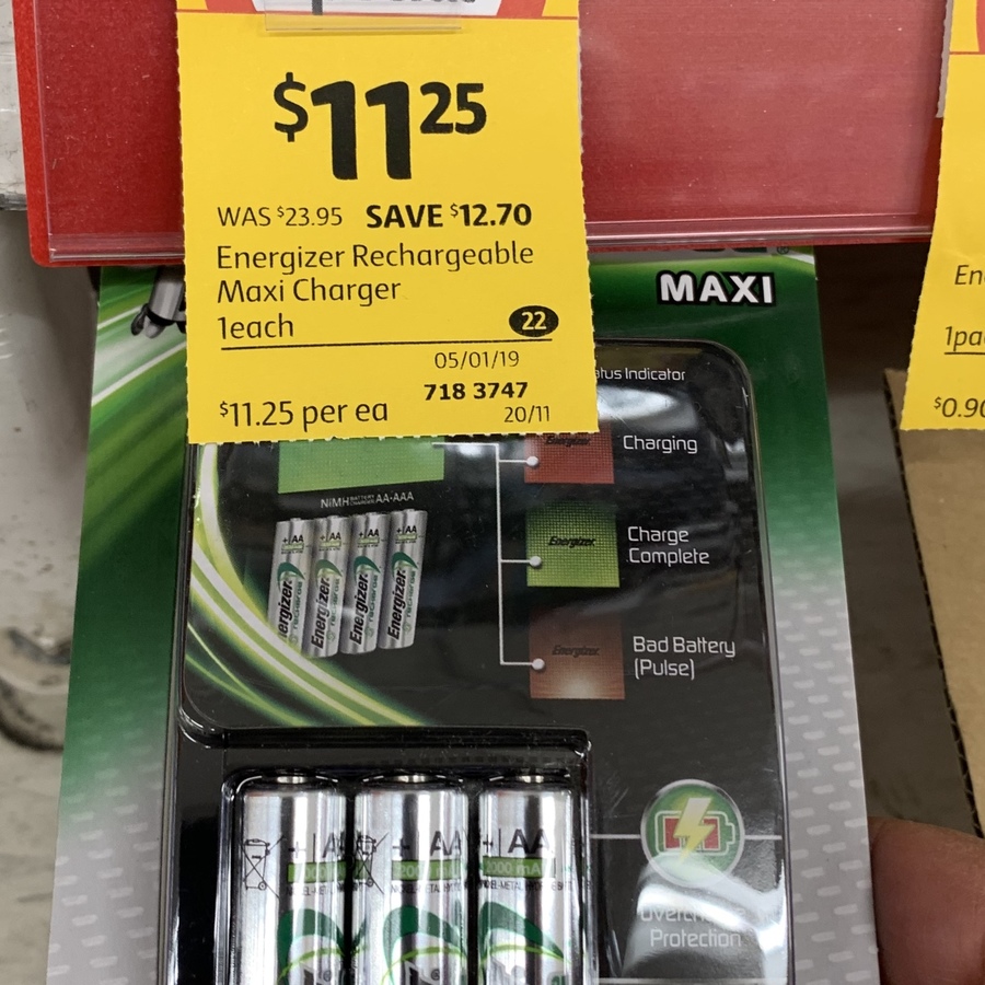 Coles Aa Aaa Nimh Rechargeable Batteries 1 75 4 Pack Coles Ozbargain