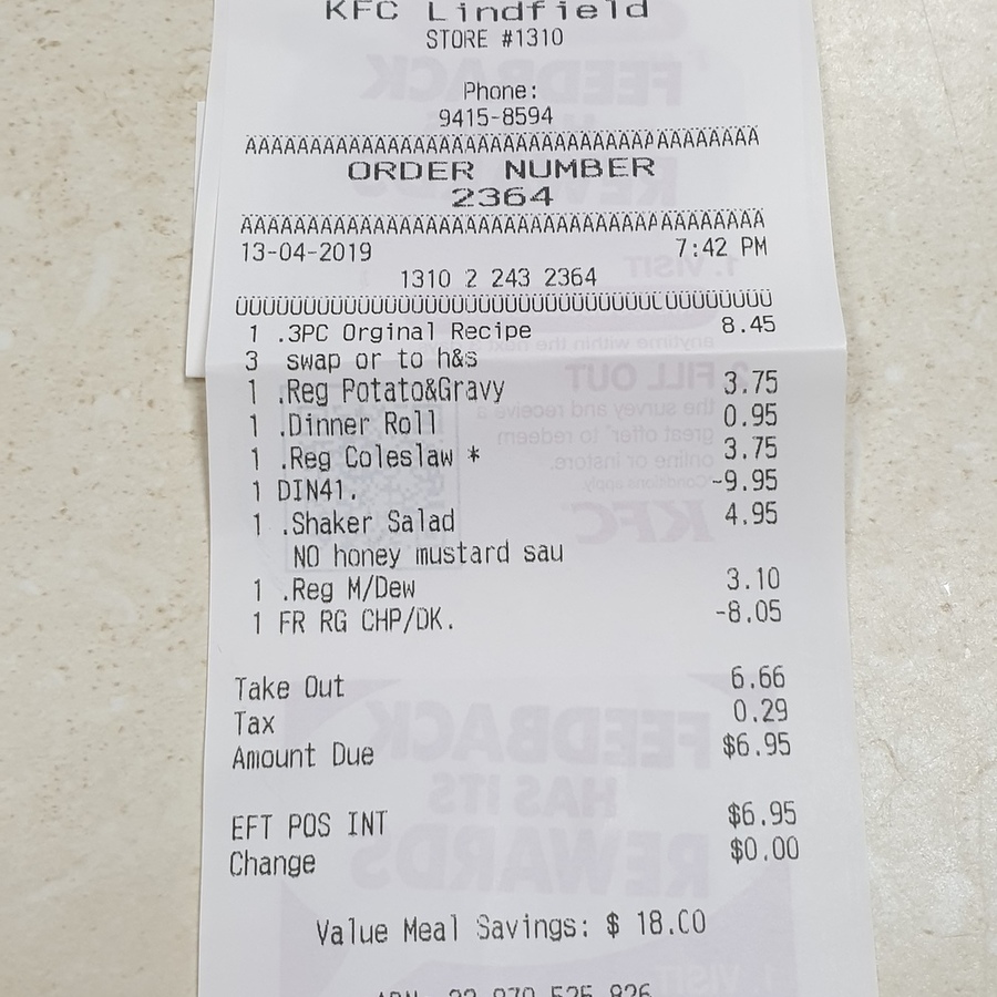Dinner for One $6.95 @ KFC - OzBargain