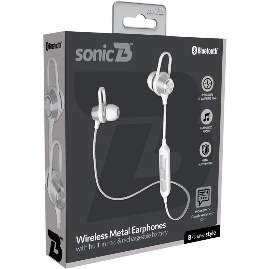 sonic b wireless metal earphones